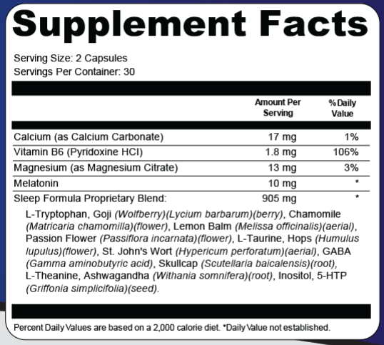 ChronoBoost Pro Supplement Facts
